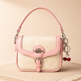 کیف زنانه COACH چرم طرحدار به همراه بند بلند