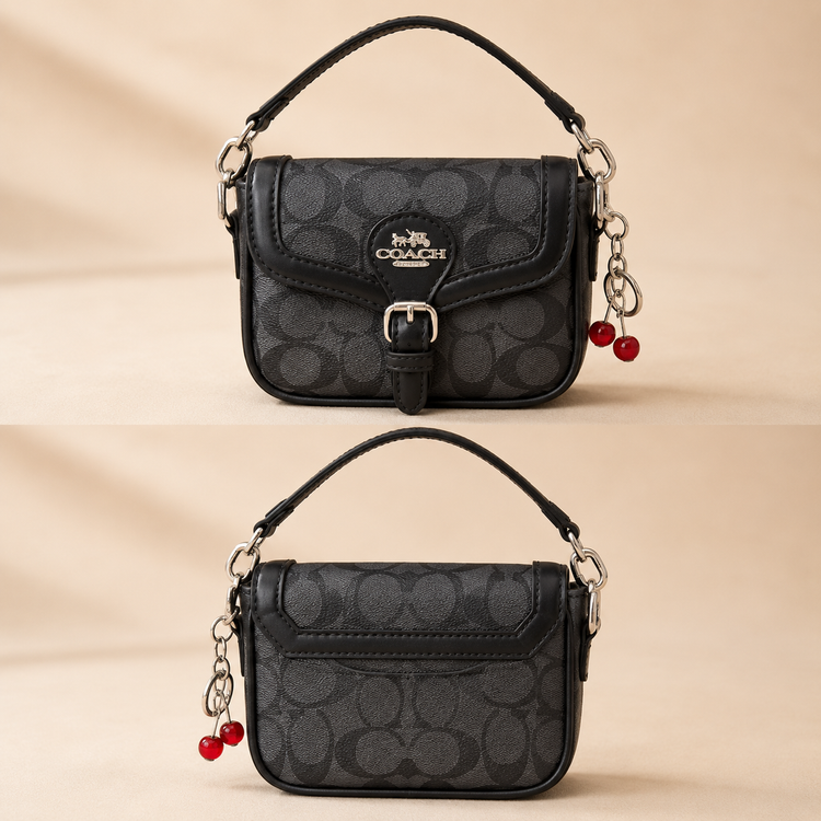 کیف زنانه COACH چرم طرحدار به همراه بند بلند